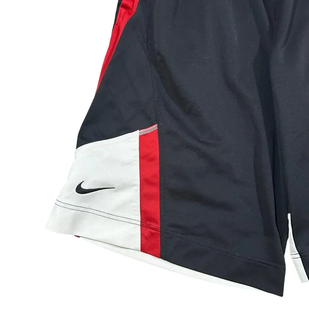 Vintage Y2K Nike Basketball Shorts Baggy Mens Medium Black Red Athletic Gym